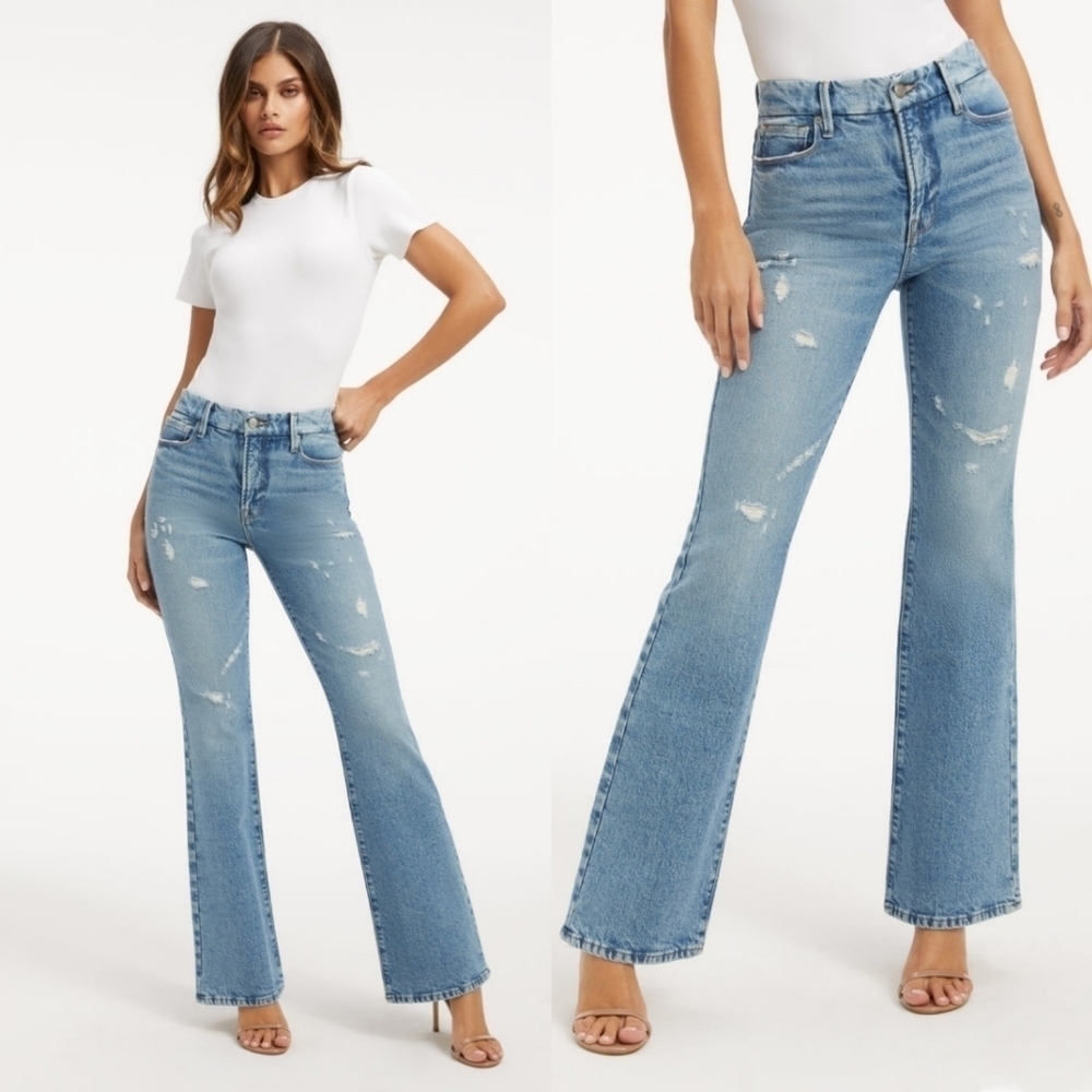 NWT GOOD AMERICAN GOOD CLASSIC BOOTCUT $169